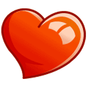Gif animé coeur multicolors